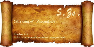 Strompf Zsombor névjegykártya